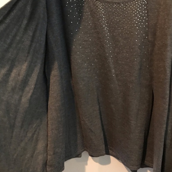 Charcoal Gray Sweater Overpiece w/ attached Top - Picture 3 of 6